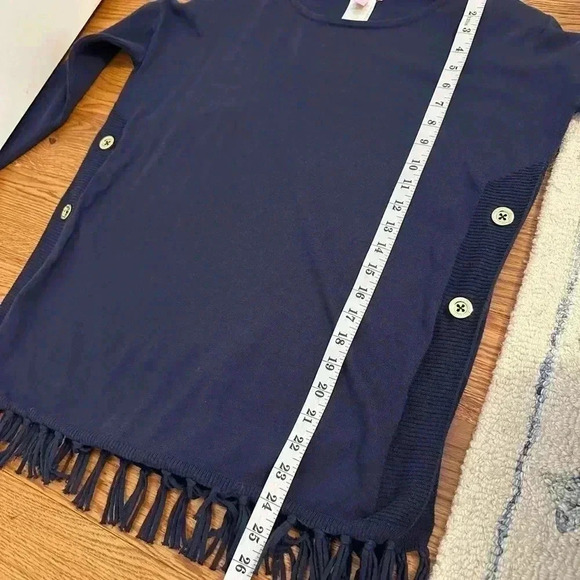 Lilly Pulitzer Ramona Fringe Sweater Size XS Blue - Picture 10 of 12